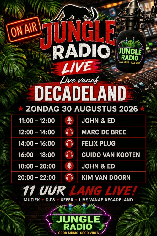Jungle Radio Live &mdash; Decadeland, zondag 30 augustus
